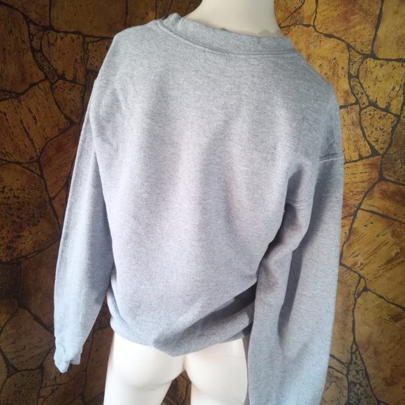 Gildan Gray 'Honey' Crew Neck Sweater - Picture 4 of 4